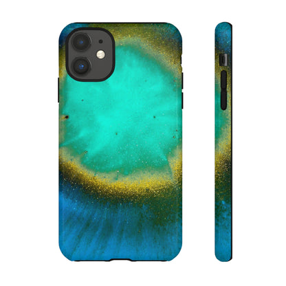 Green Yelly Ink Art iPhone Case (Protective) iPhone 11 Glossy Phone Case