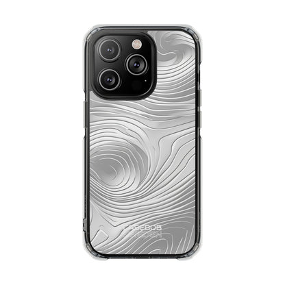 Monochrome Flow Lines iPhone 14 - Impact Clear+