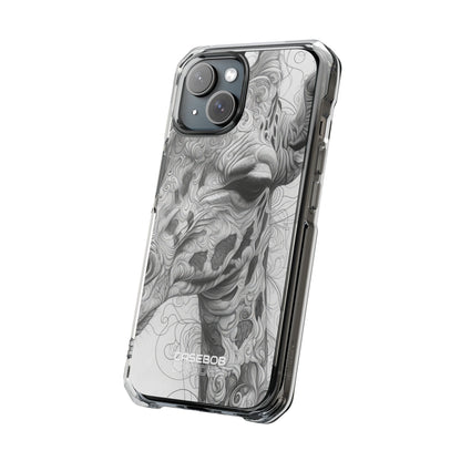 Swirling Giraffe Art iPhone 15 - Impact Clear+