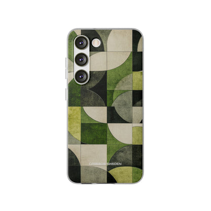 Green Geometric Harmony - Flexi Samsung S23 Phone Case