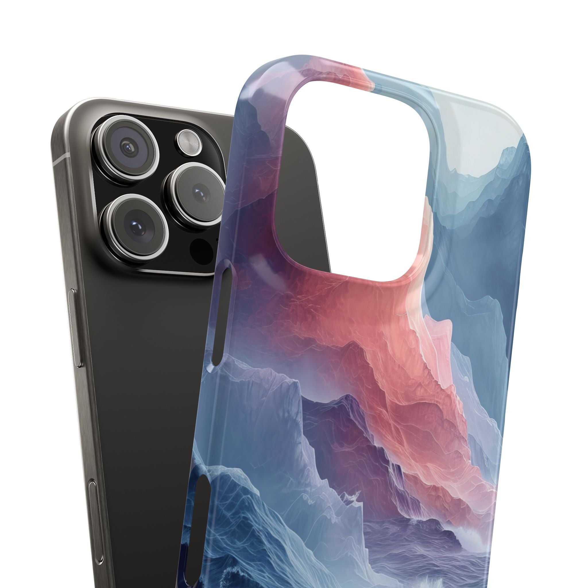 Mountain Wave Serenity - Slim iPhone 16 Phone Case