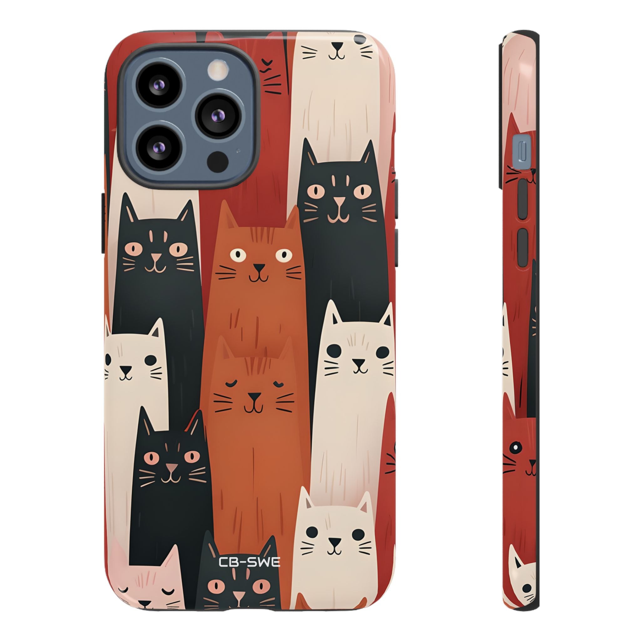 Verspielte Katzenversammlung - iPhone Case
