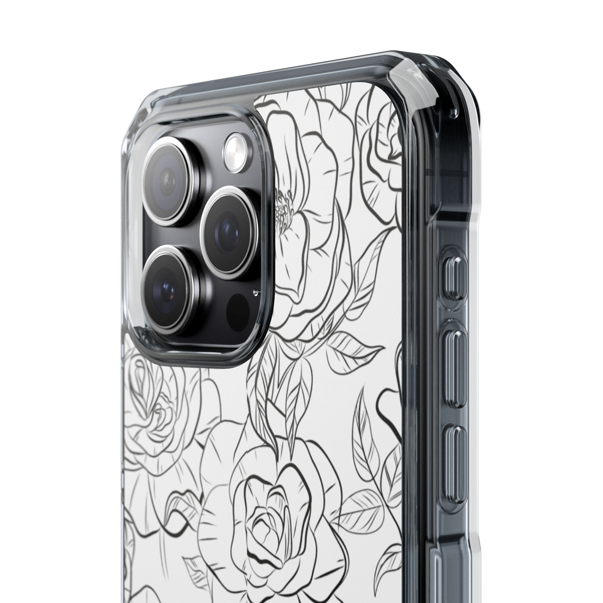 Intricate Rose Sketches iPhone Case - Impact