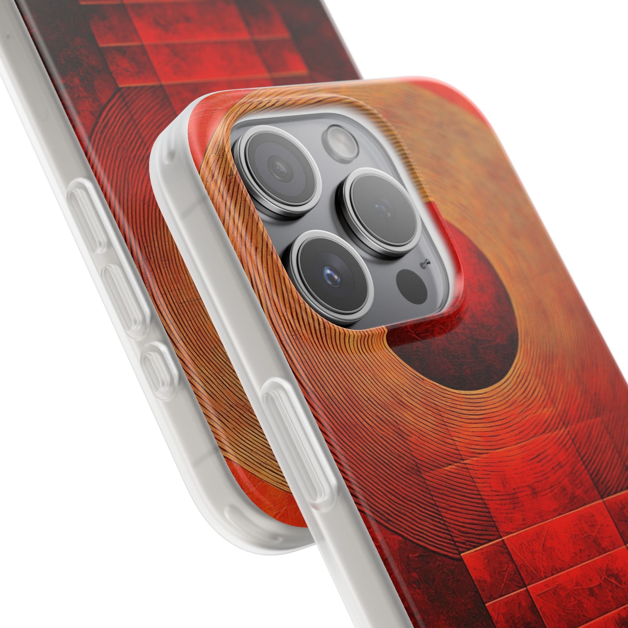 Crimson Orbit iPhone 15 Pro Case - Soft