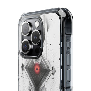 Red Geometry Harmony - Phone Case for iPhone (Clear Impact - Magnetic)