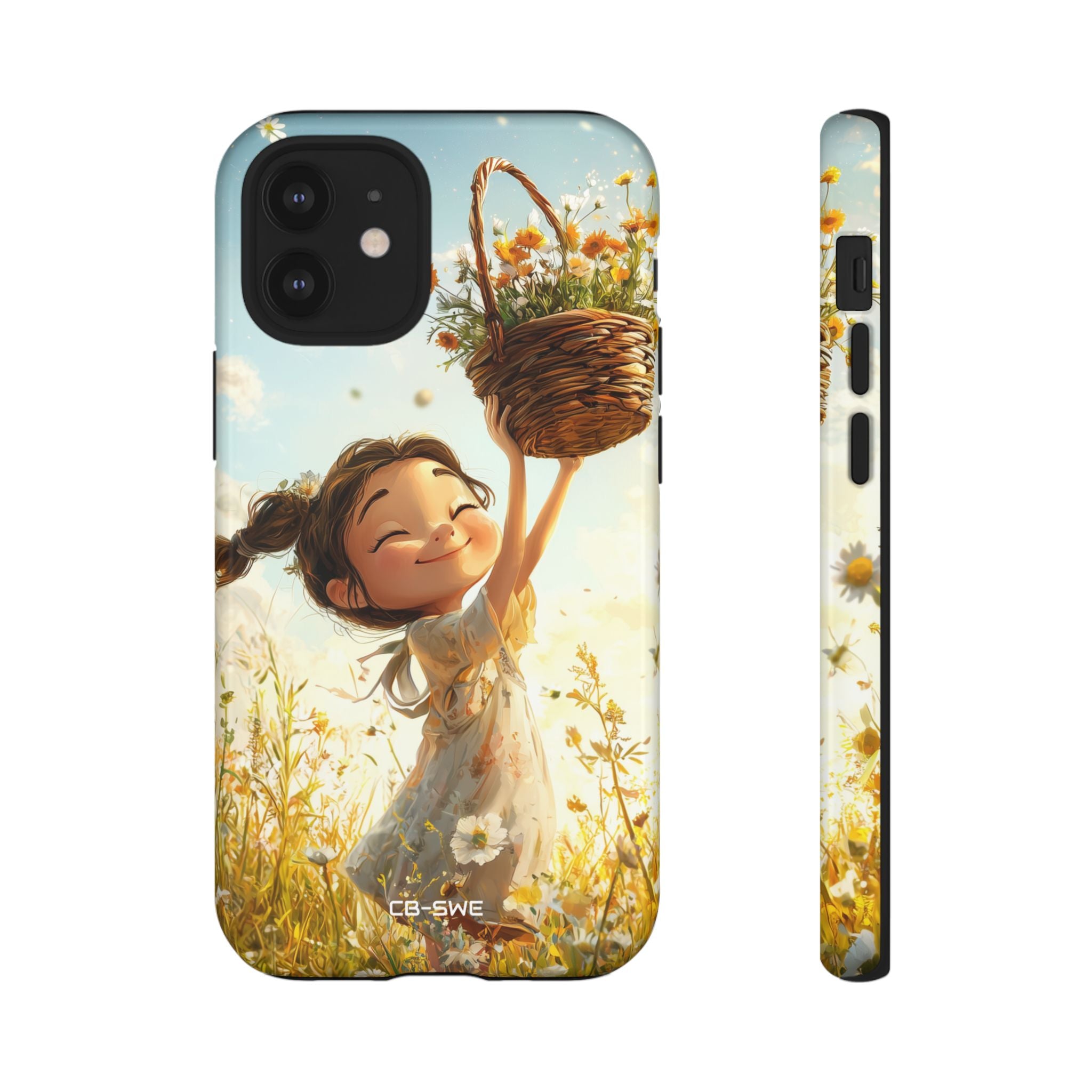 Joyful Girl Leaps - iPhone Case