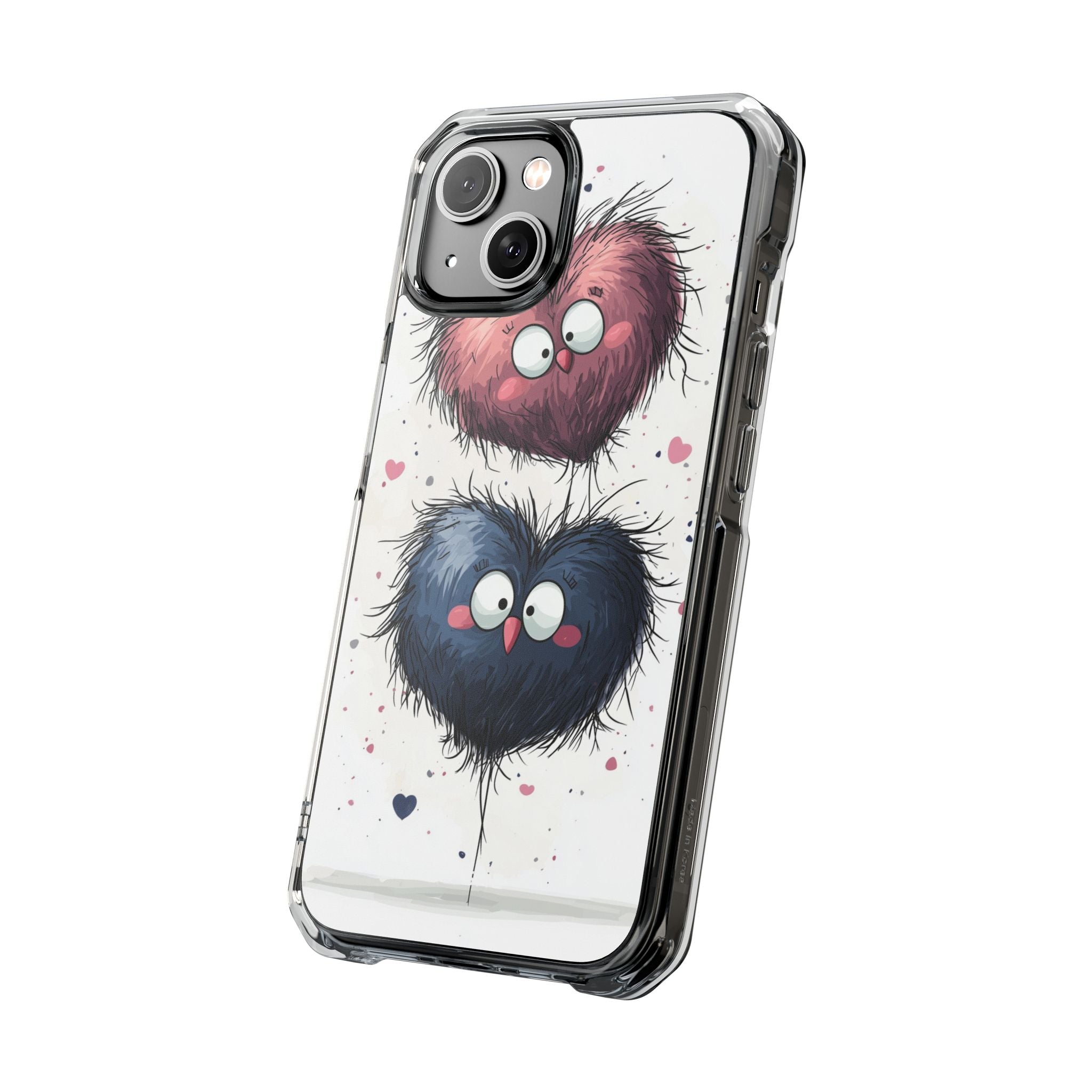 Fluffy Hearts Embrace iPhone Case - Impact