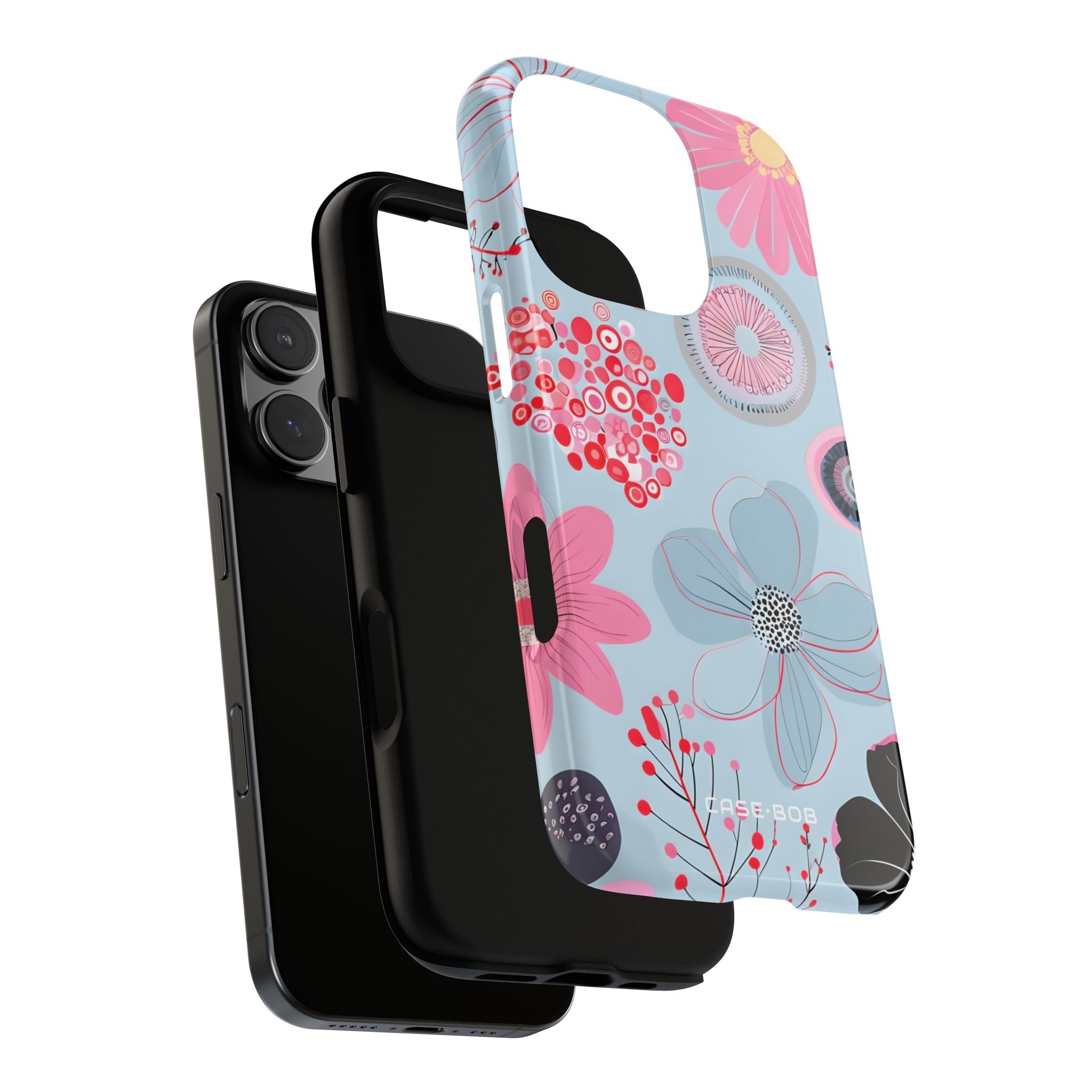 Floral Radiance Blue iPhone 16 Pro Case - Tough