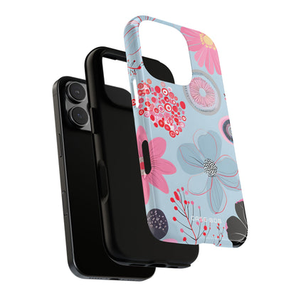 Floral Radiance Blue iPhone 16 Pro Case - Tough