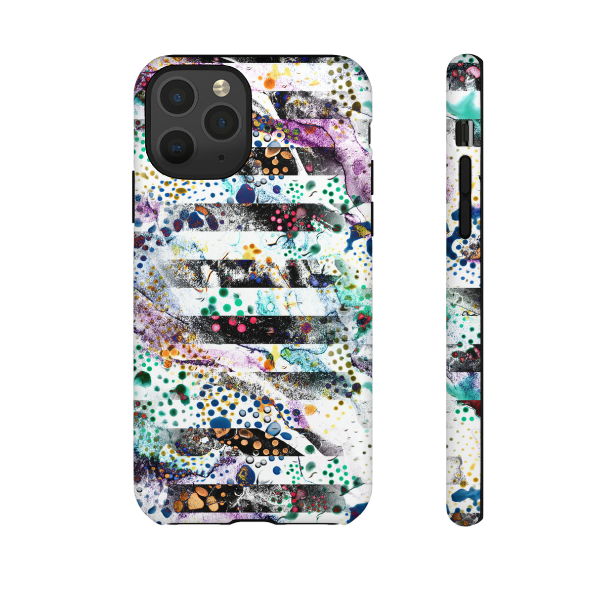 Abstract Green Purple - Protective Phone Case