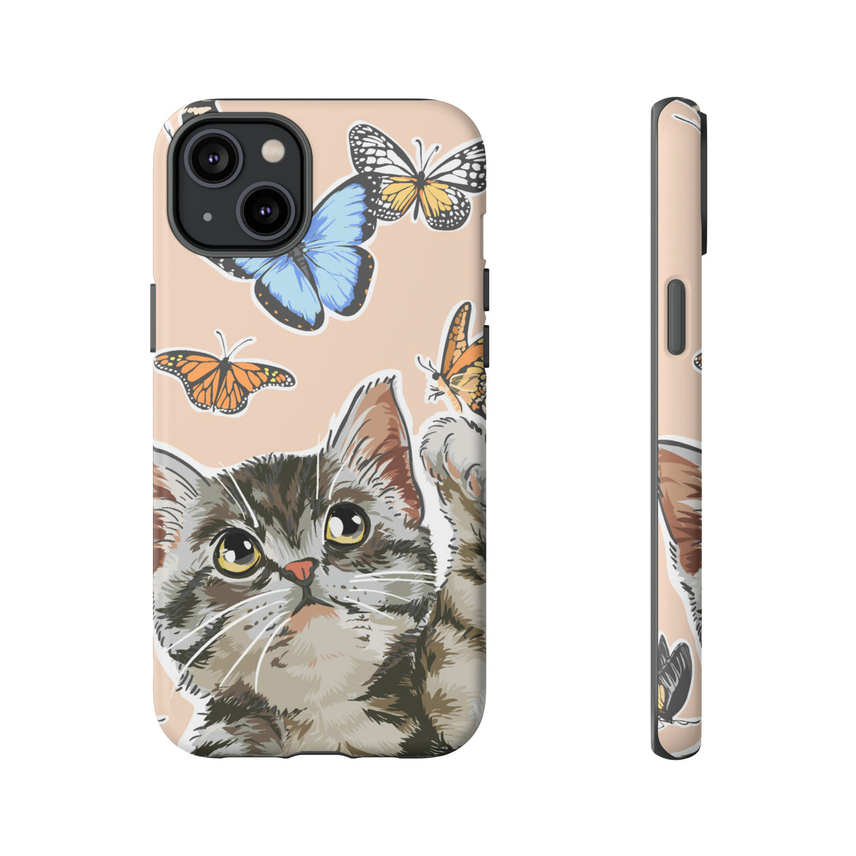 Cute Cat Butterflies - Protective Phone Case