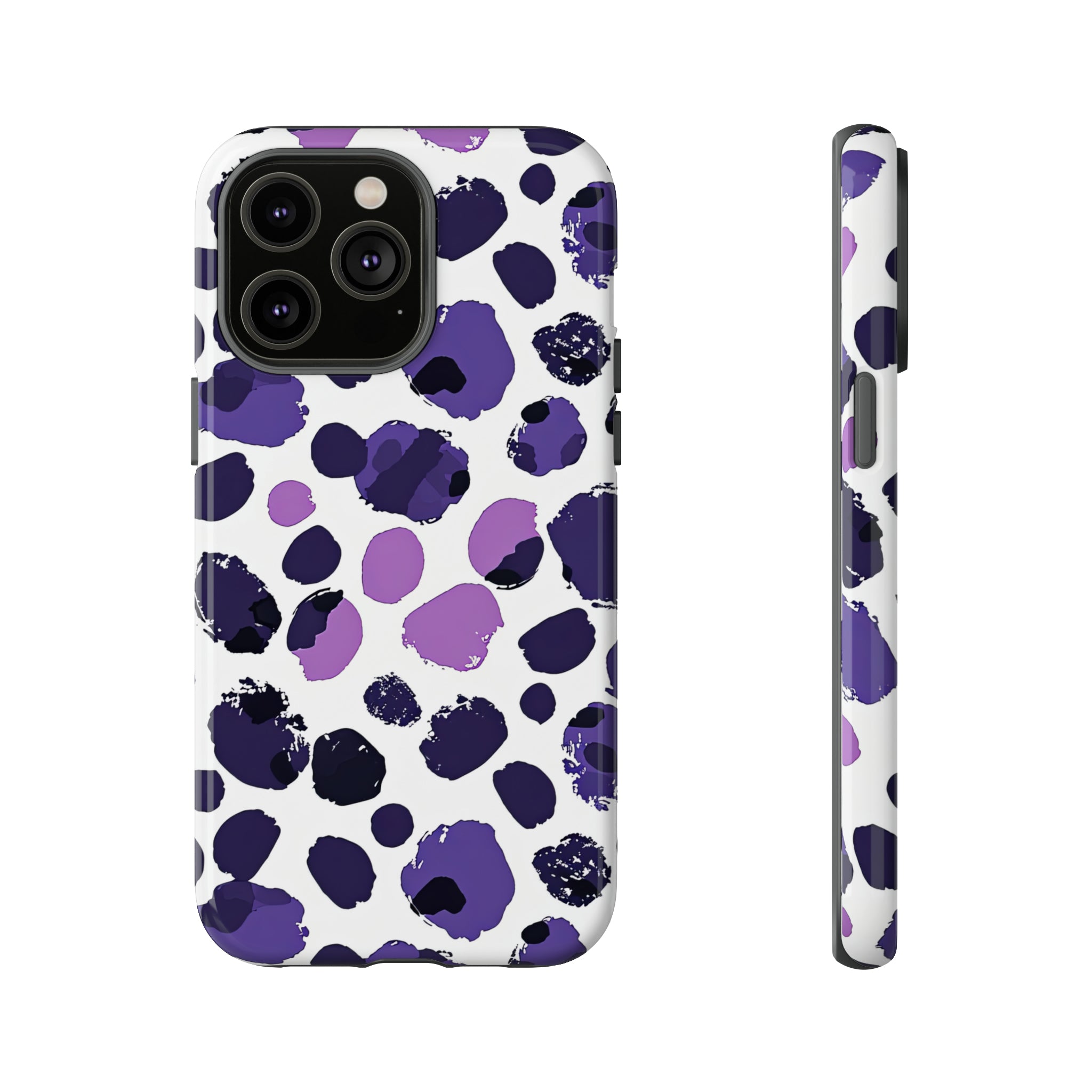 Purple Dots Abstract Minimal Case - Protective Phone Case