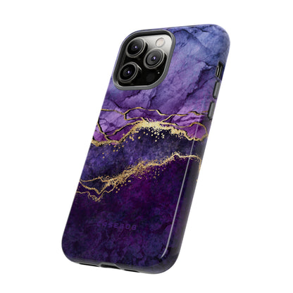 Purple Blue Marble - Protective Phone Case