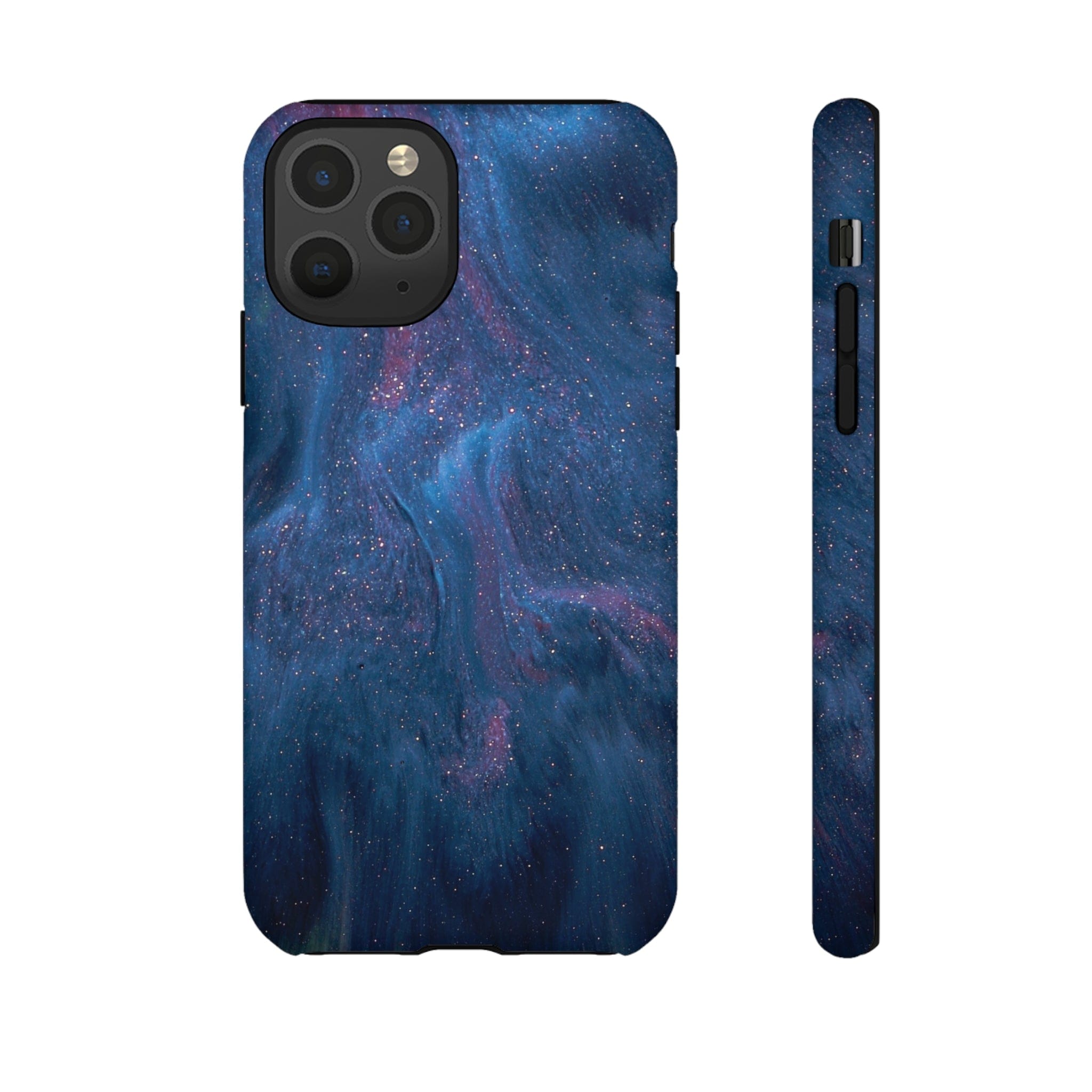 CASEBOB Phone Case iPhone 11 Pro / Matte Midnight Flow Ink Art iPhone Case (Protective)