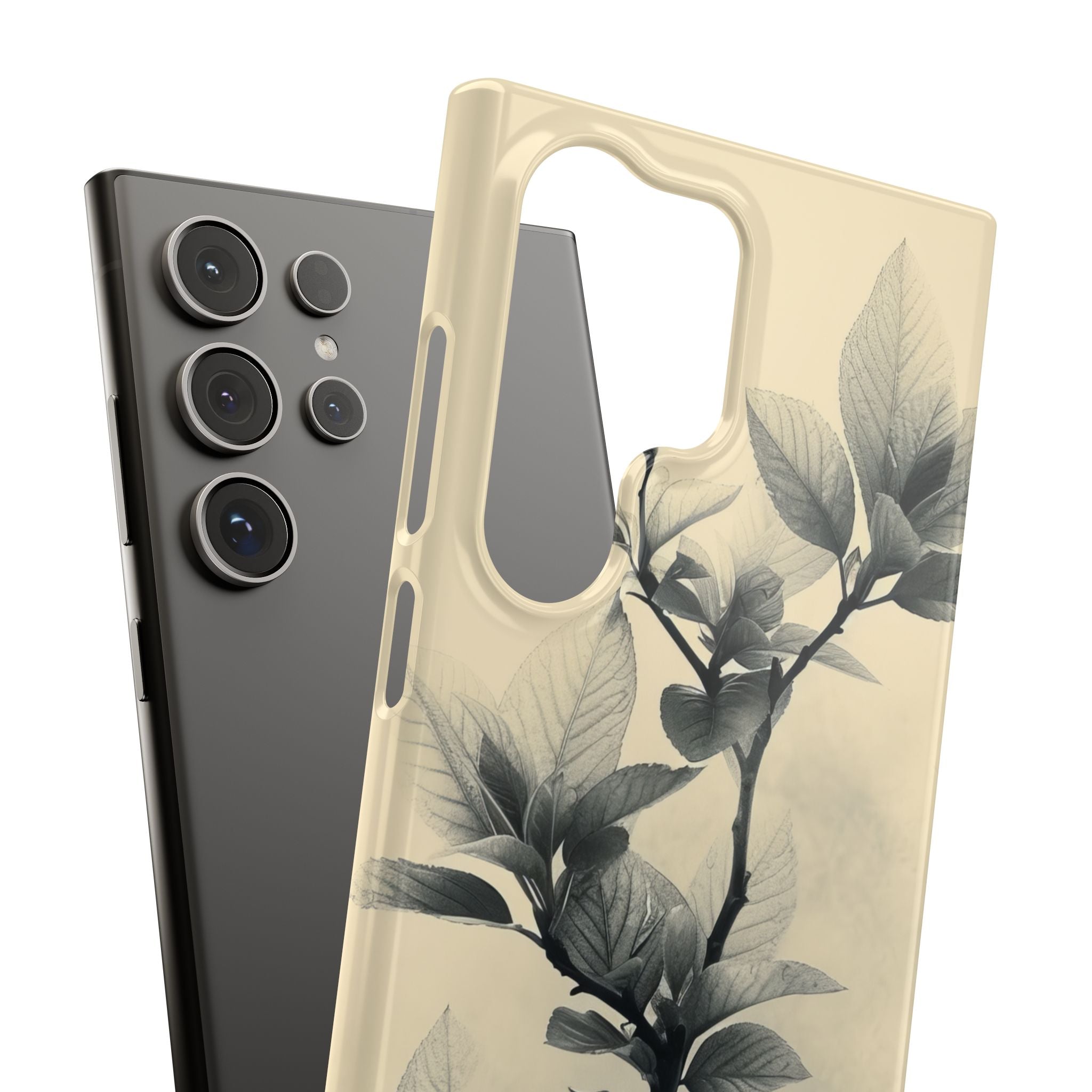 Beige Branch Art - Slim Samsung S24 Phone Case