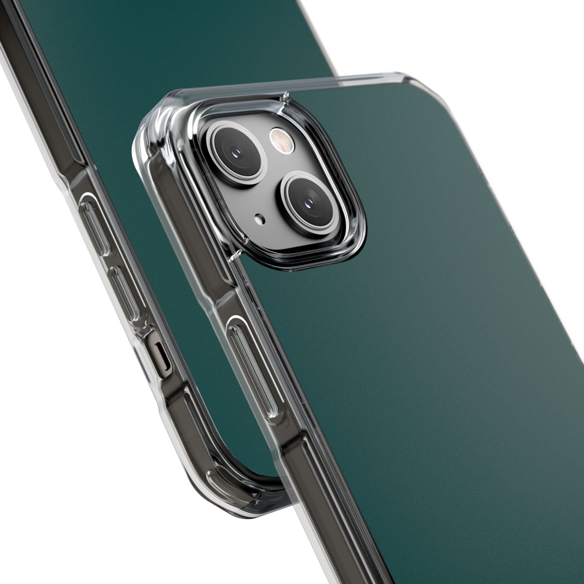 Deep Jungle Green - Clear Impact Case for iPhone