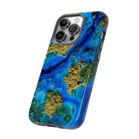 Blue Clear Ocean Ink Art iPhone Case (Protective) Phone Case