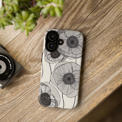 Modern Minimalist Flowers iPhone 16 - Tough Phone Case