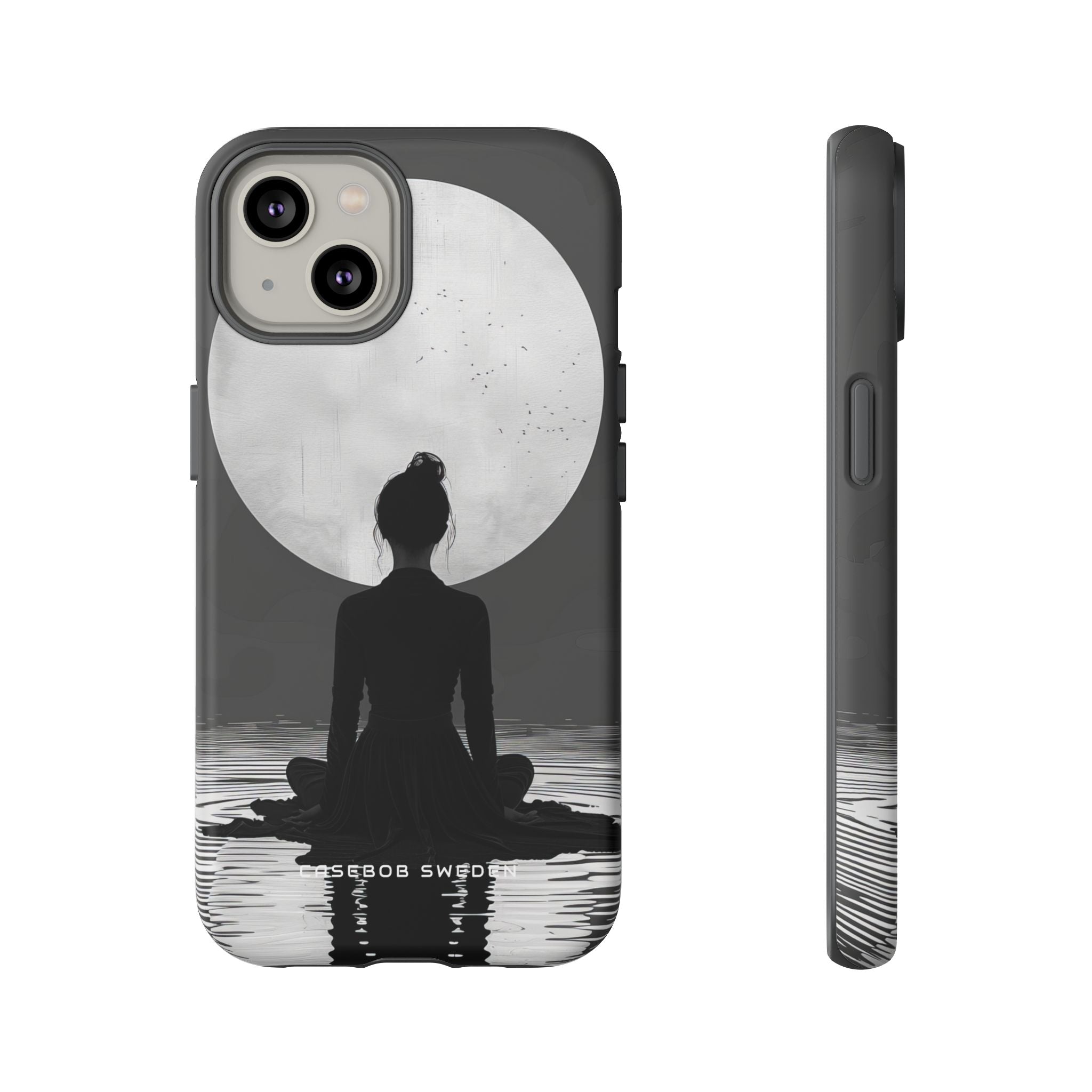 Zen Serenity Moon Reflection iPhone 14 - Tough Phone Case