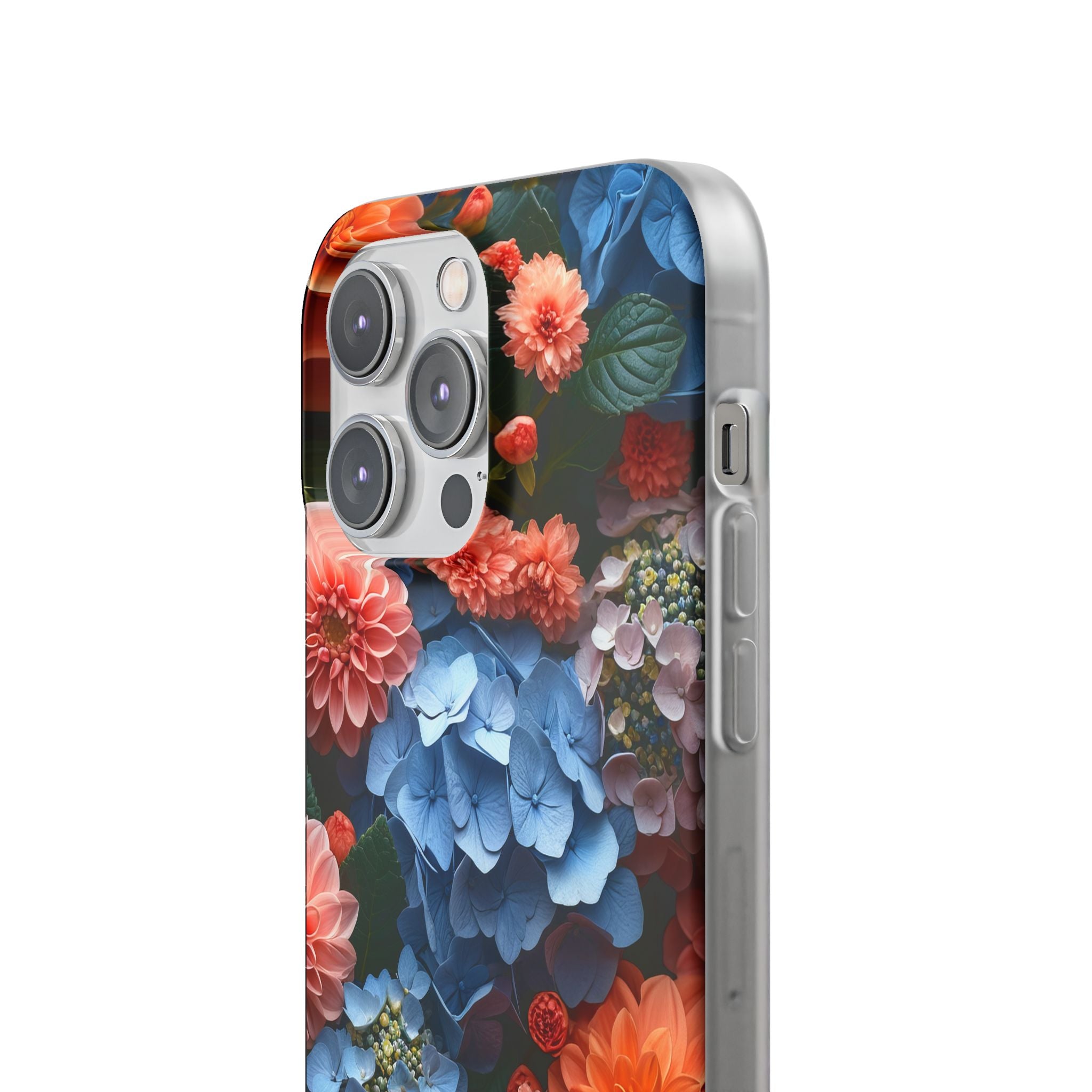 Blue Floral Bliss - Flexi iPhone 14 Phone Case