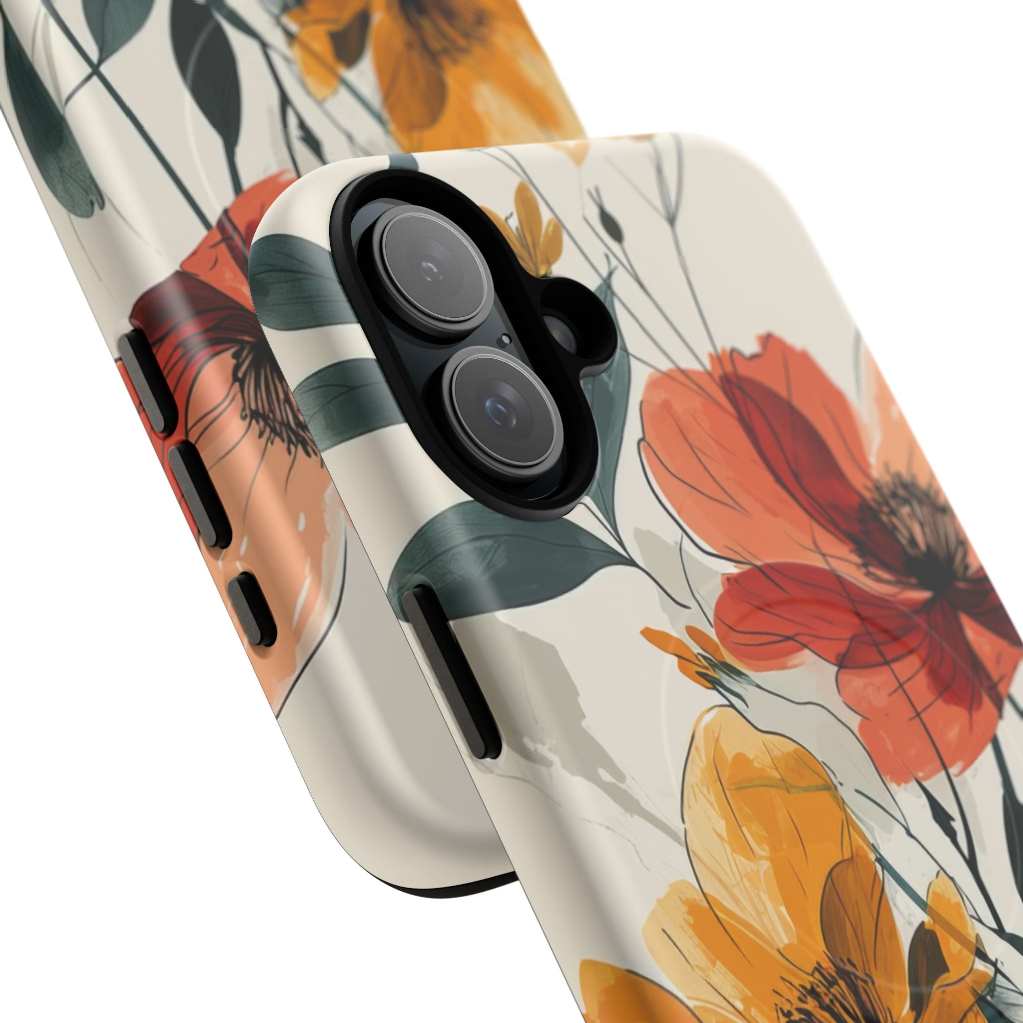 Elegant Floral Harmony iPhone 16 | Tough+ Phone Case