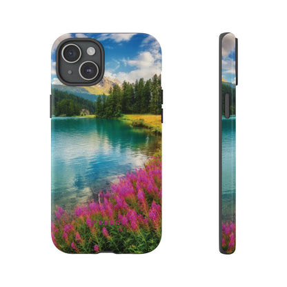 Azure Alpine Lake Phone Case - Protective Phone Case