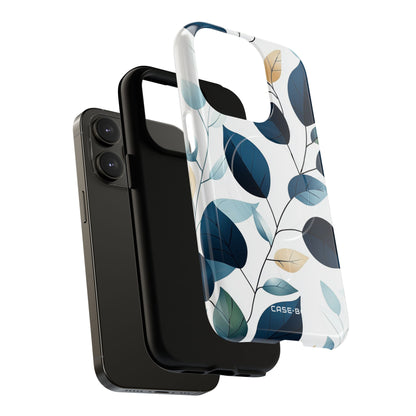 Navy Leaf Veins iPhone 14 Pro Case - Tough+