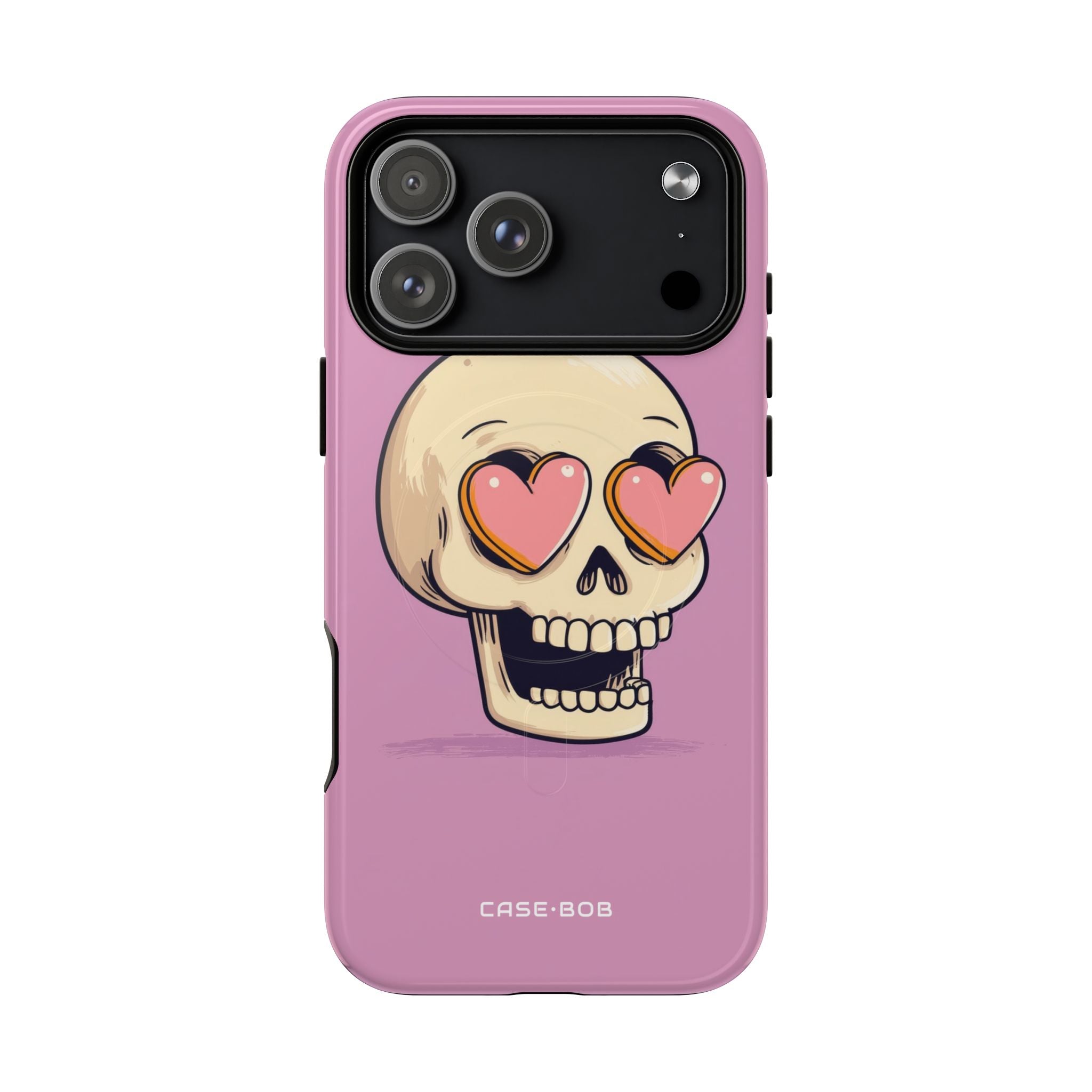 Heart Eyed Skull iPhone 17 Pro Max Case - Tough+