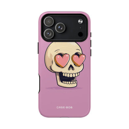 Heart Eyed Skull iPhone 17 Pro Max Case - Tough+