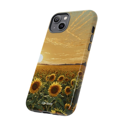 Sunflowers Embrace Sunset - iPhone Case