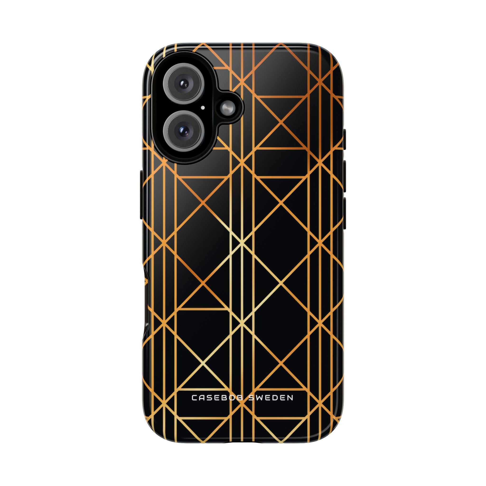 Golden Geometric Elegance iPhone 16 - Tough Phone Case