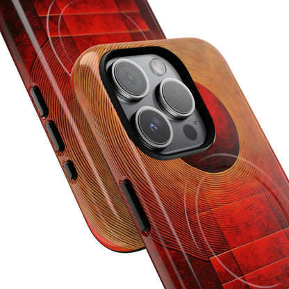 Crimson Orbit iPhone 15 Pro Case - Tough+