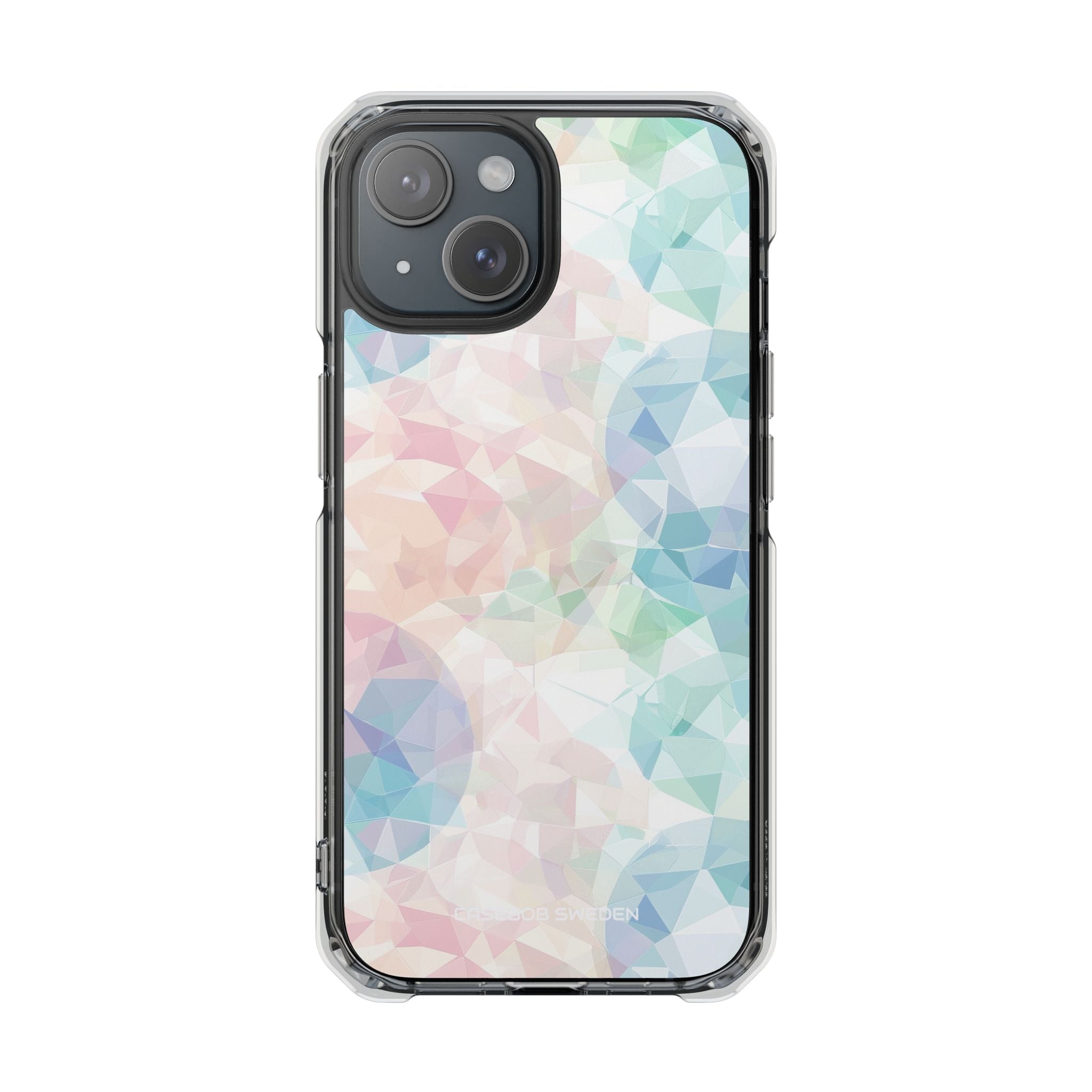 Pastel Geometry Background - Clear Impact iPhone 15 Phone Case