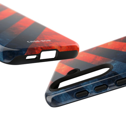 Diagonal Stripes Blaze Samsung S24 Case - Tough