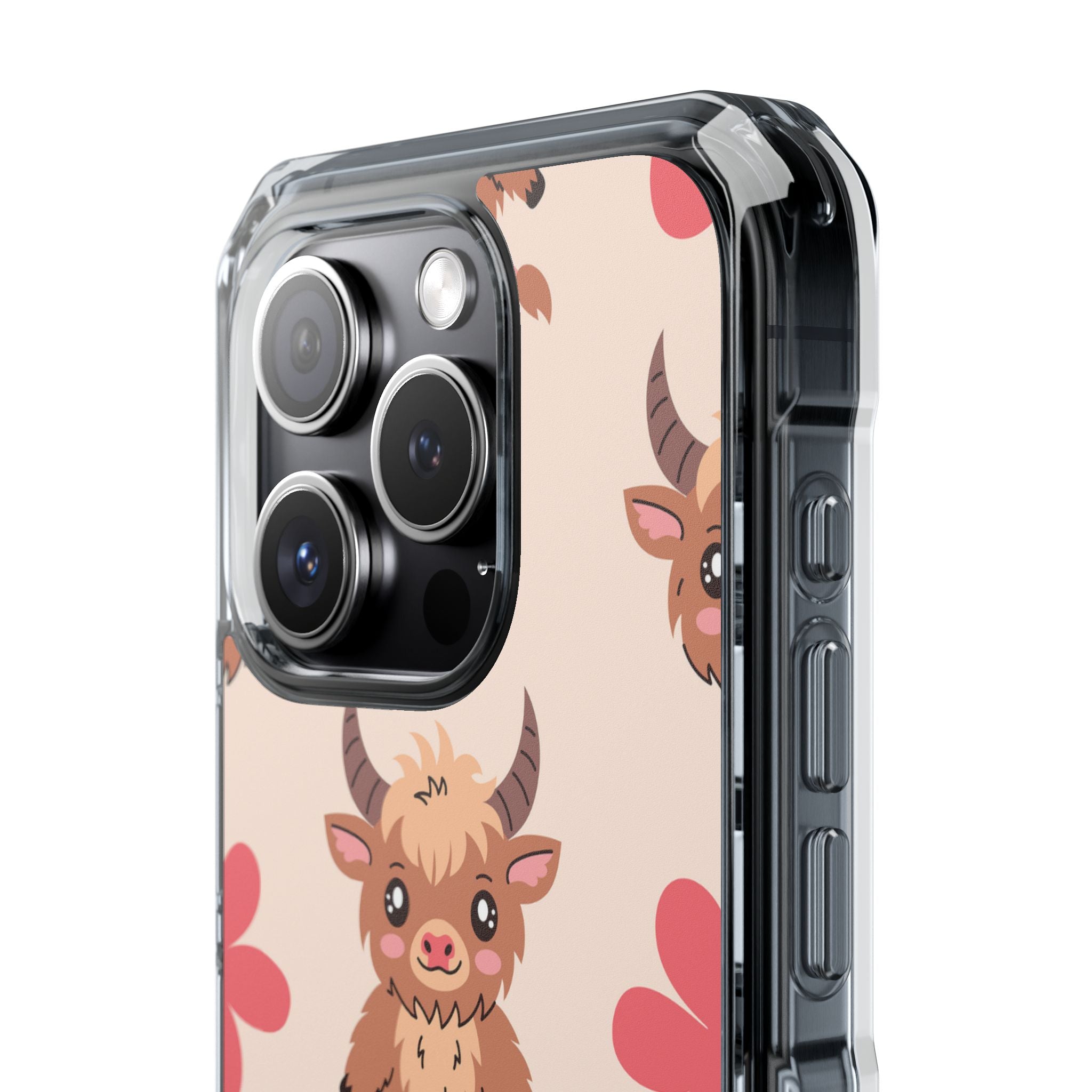Cute Cattle & Flowers iPhone Case - Impact
