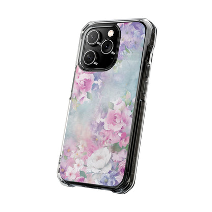 Dreamy Floral Watercolor - Clear Impact iPhone 14 Phone Case