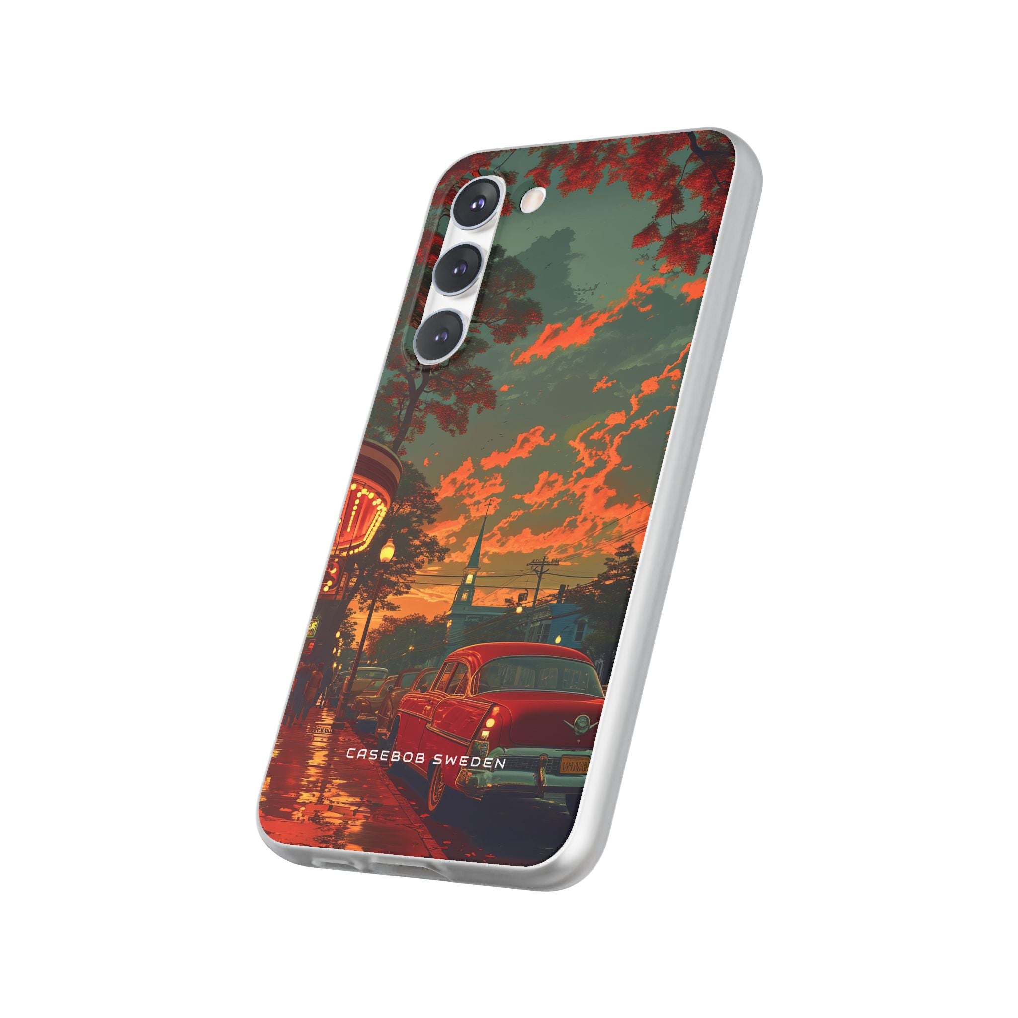 Mid-Century Nostalgia Streetscape Samsung S23 - Flexi Phone Case