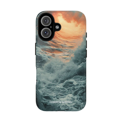 Fiery Wave Power - Tough iPhone 16 Phone Case