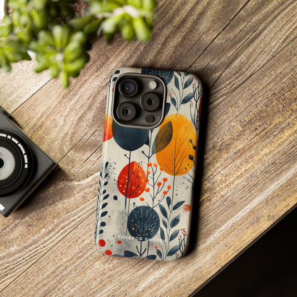 Vibrant Leaf Harmony iPhone 15 - Tough Phone Case