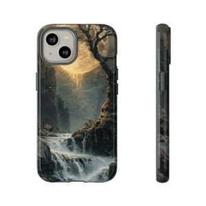 Moonlit Waterfall Silence - Protective Phone Case