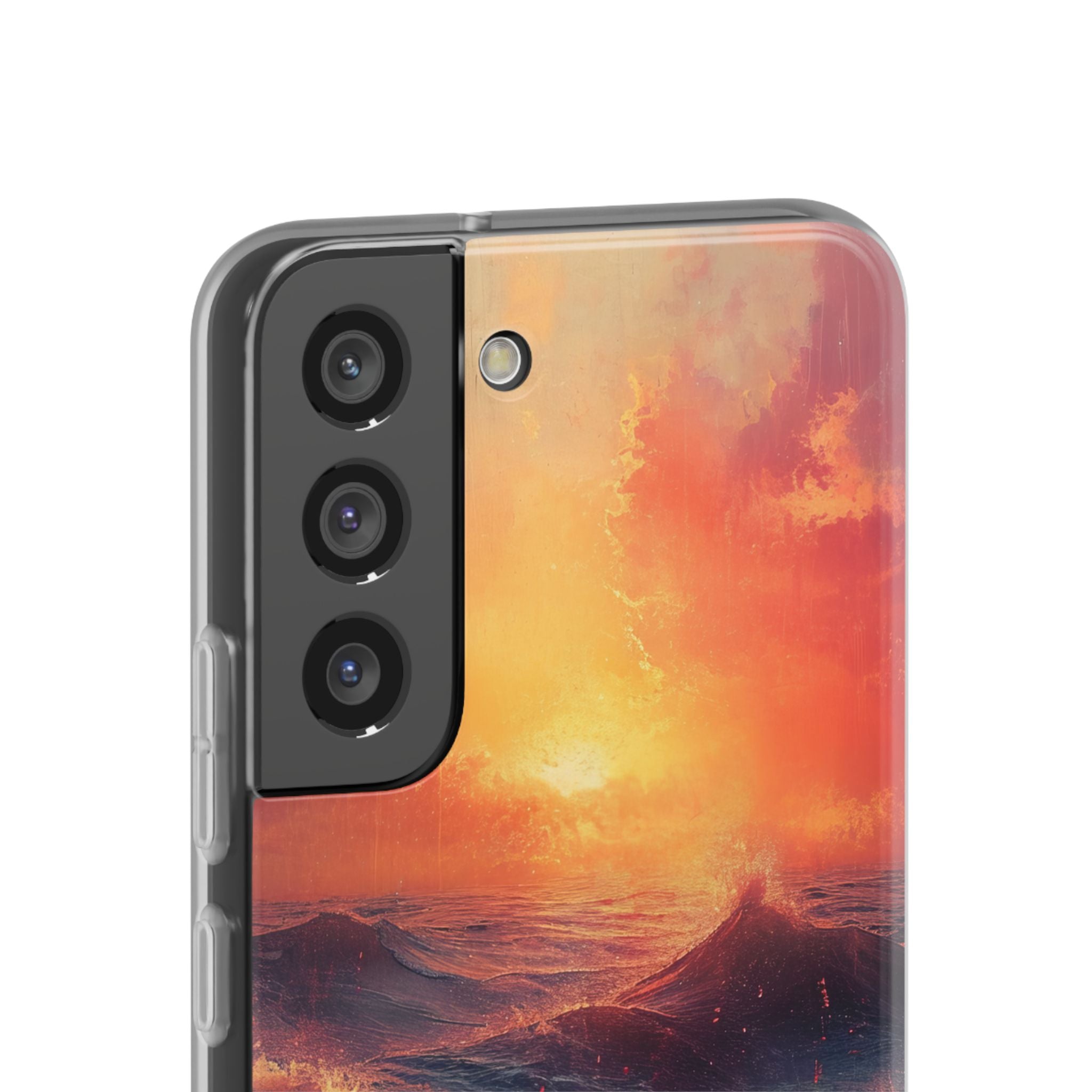 Ocean Sunset Waves - Flexi Samsung S22 Phone Case