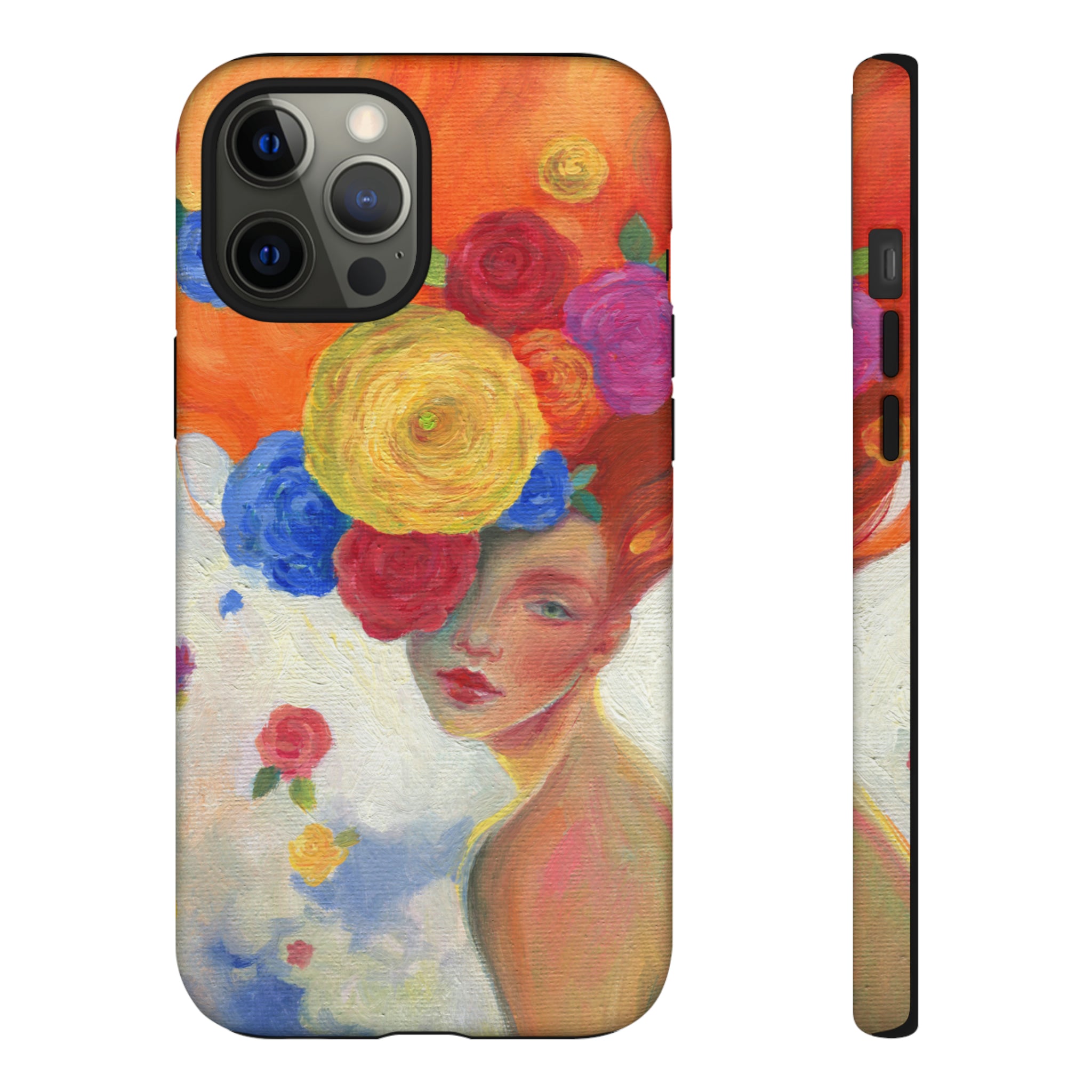 Oil Painting - Woman and Flowers - Protective Phone Case