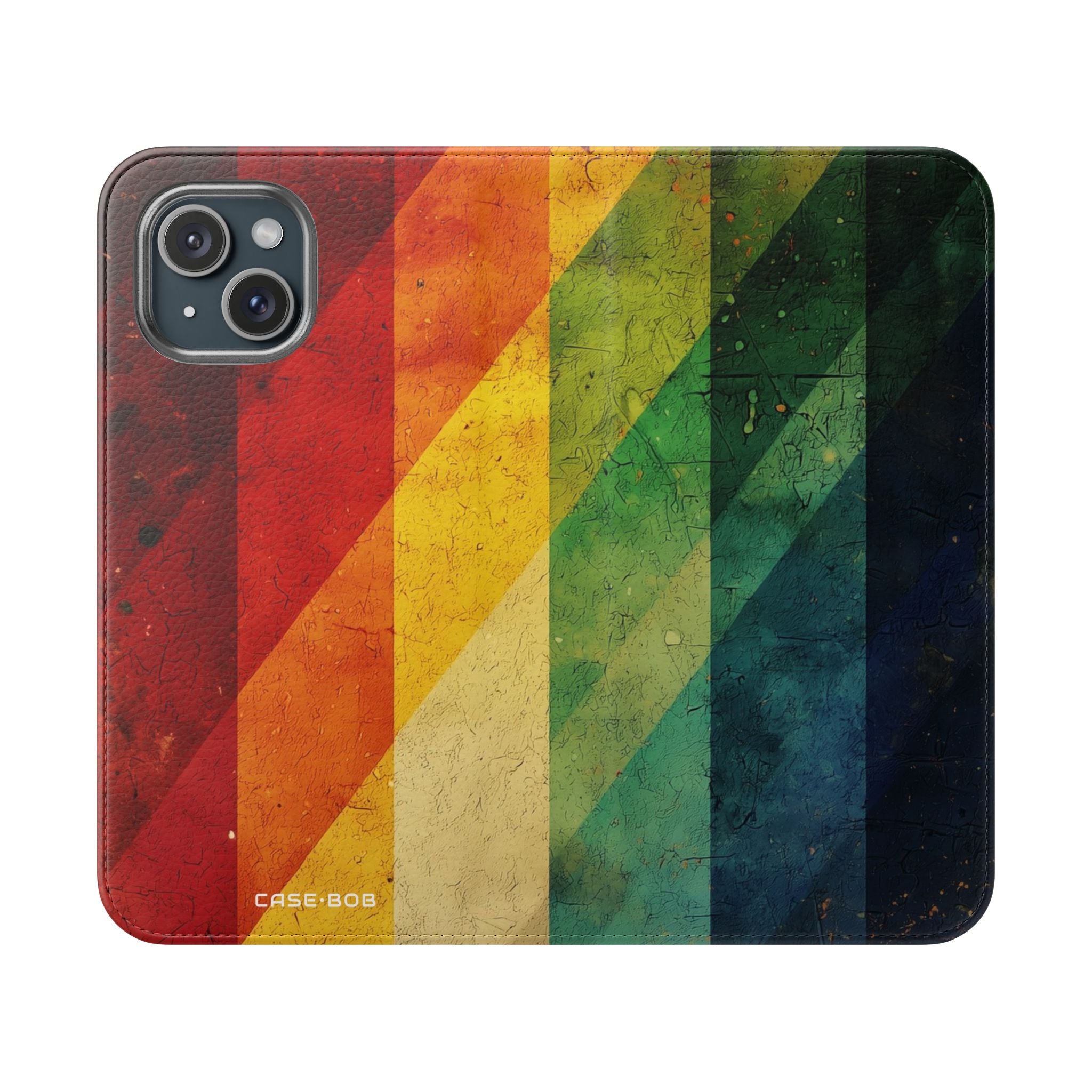 Crimson Stripes - iPhone 15 Case - Wallet