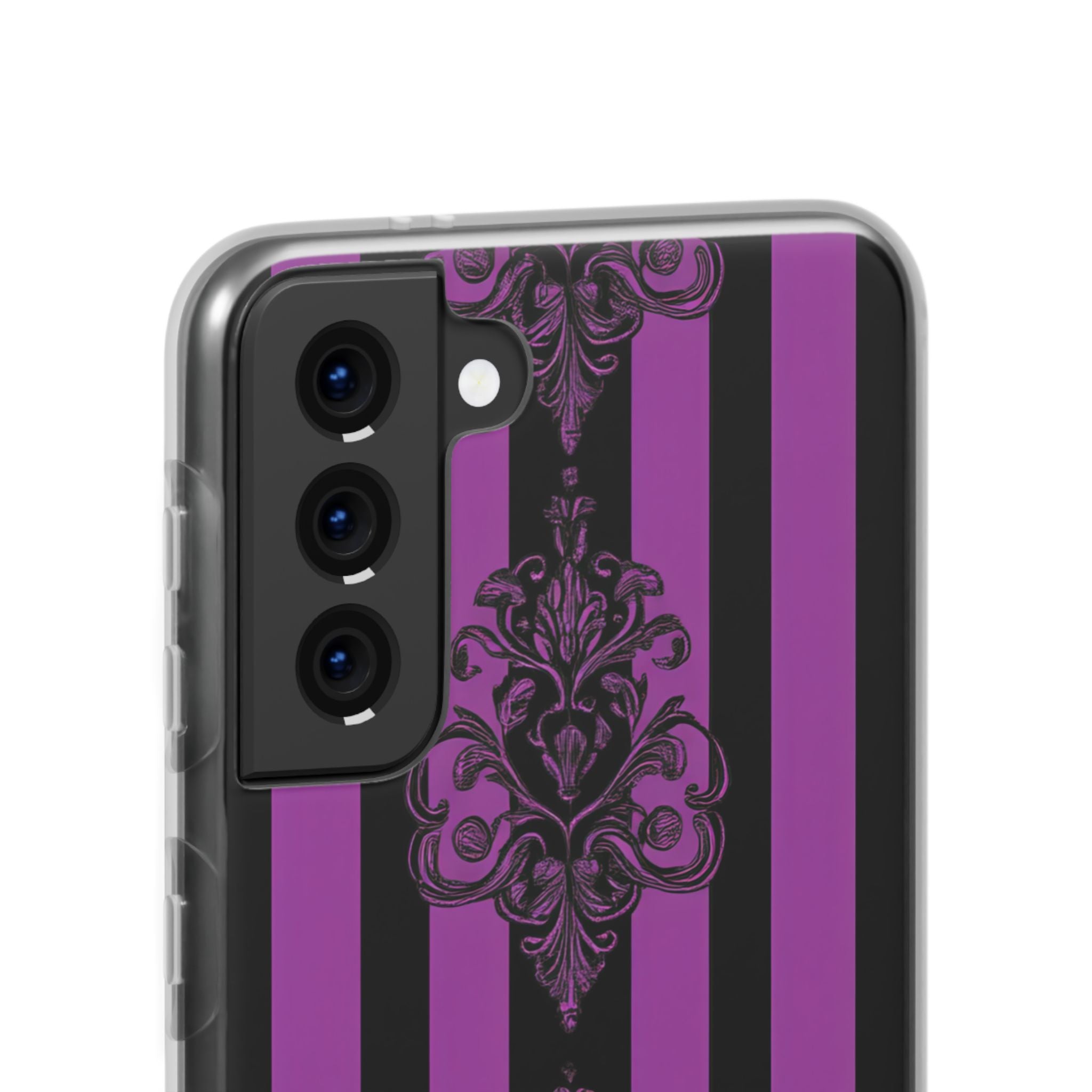 Gothic Elegance with Vertical Stripes and Ornamental Motifs Samsung S21 - Flexi Phone Case