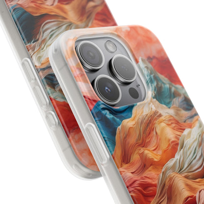 Fabric Peaks Cream iPhone 15 Pro Case - Soft