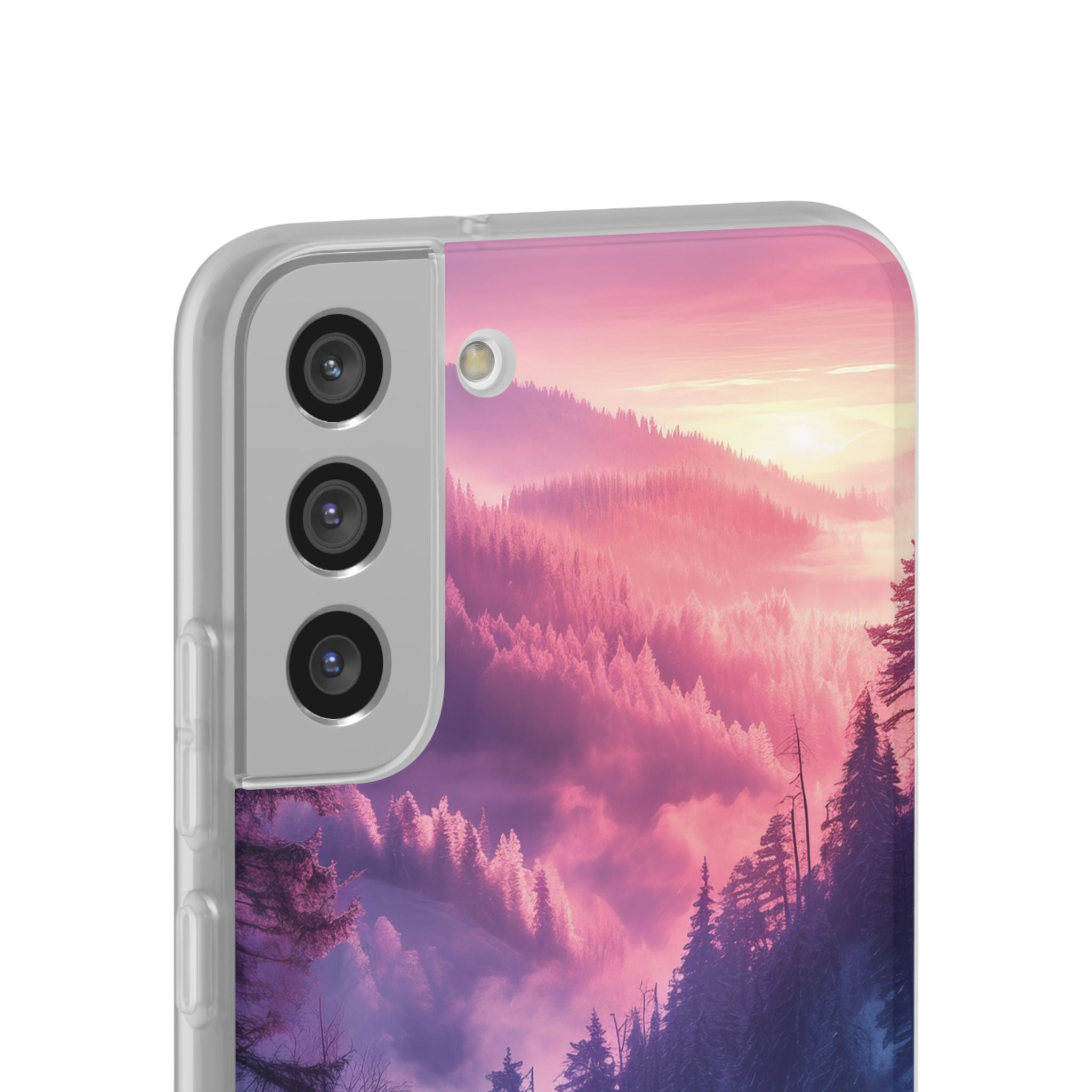 Misty Forest Serenity - Flexi Samsung S22 Phone Case