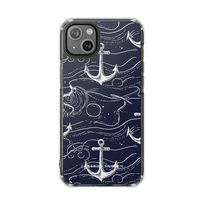 Gradient Anchorflow Waves iPhone 14 - Clear Impact Phone Case