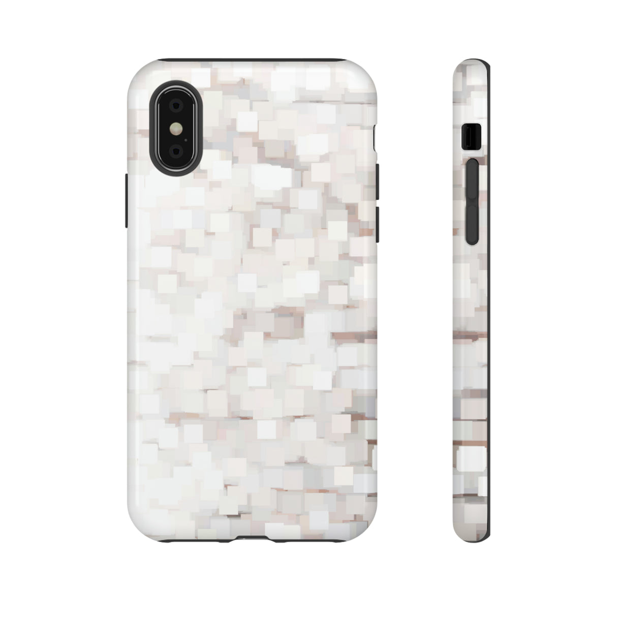 White Abstract Background - Protective Phone Case