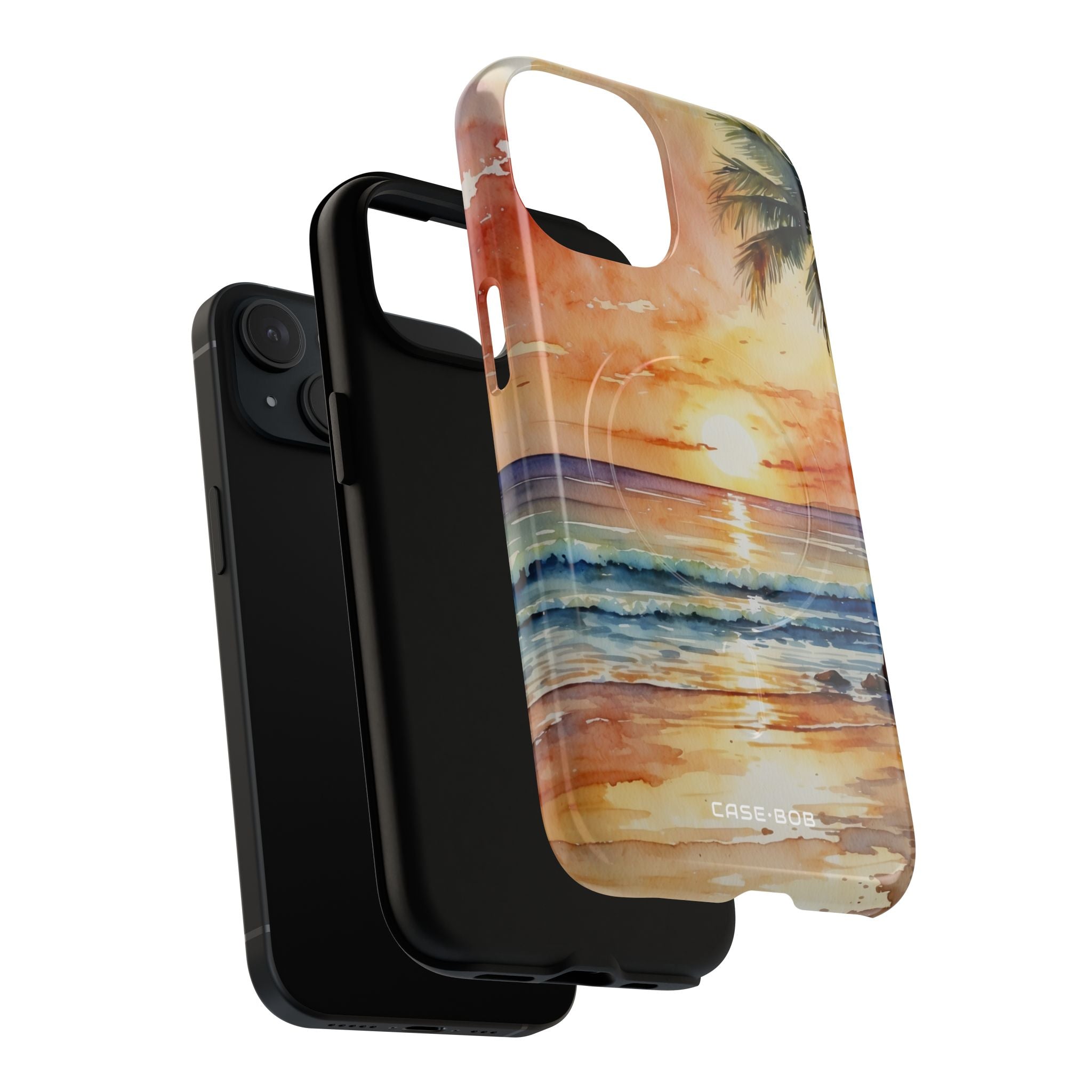 Sunset Palm iPhone 15 Case - Tough+
