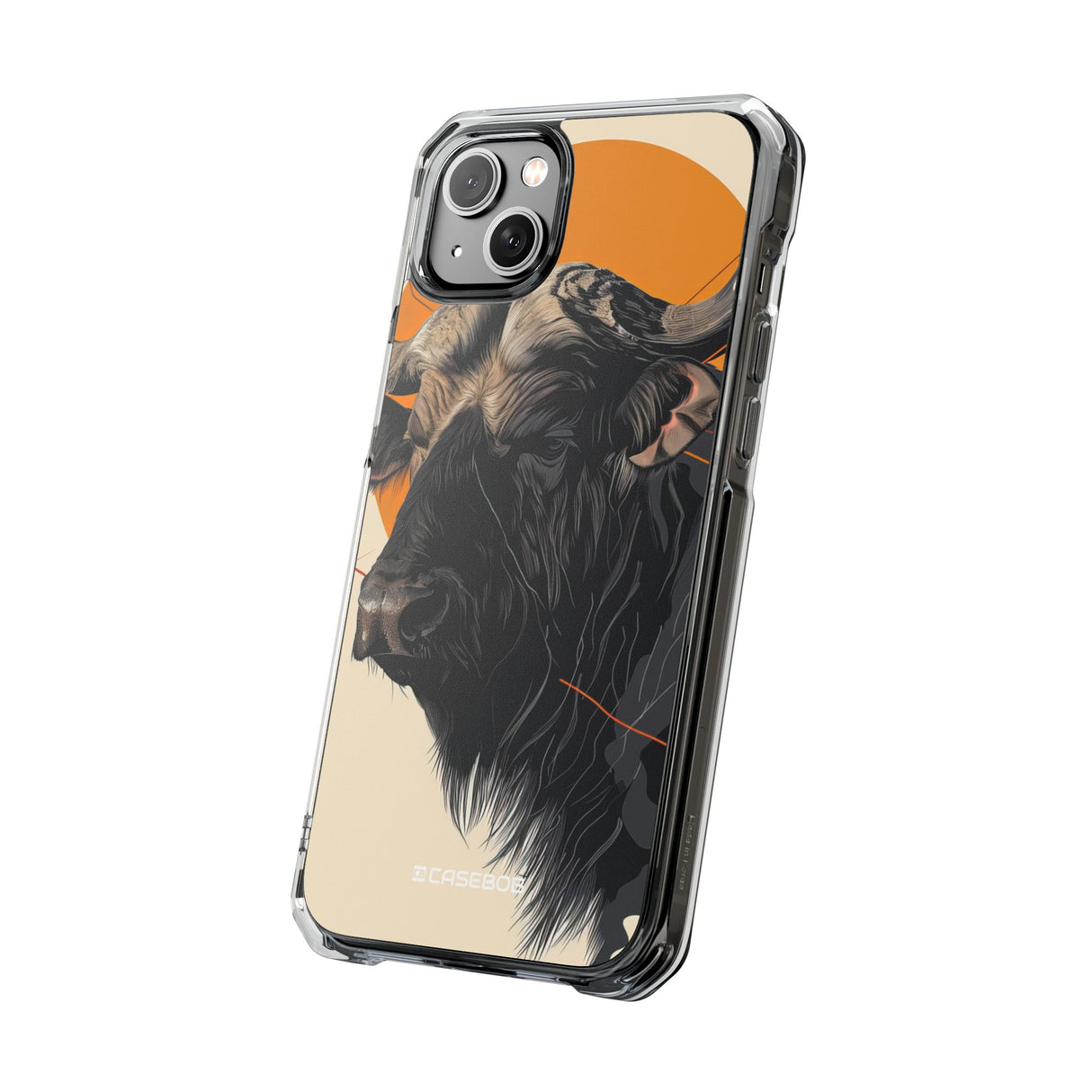 Majestic Buffalo Sun - Phone Case for iPhone (Clear Impact - Magnetic)